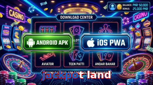 Main screen of Jackpot Land download page for PK players