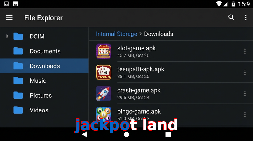 Main screen of Jackpot Land gameapk page for PK players