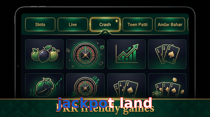 Game list for Jackpot Land games section